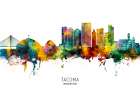 Tacoma Washington Skyline Art Print
