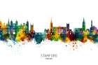 Stamford England Skyline Art Print