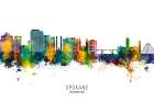 Spokane Washington Skyline Art Print