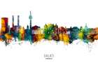 Galati Romania Skyline Art Print