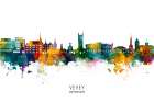 Vevey Switzerland Skyline Art Print