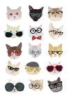 Cats With Glasses Art Print