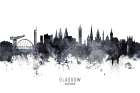 Glasgow Scotland Skyline Art Print