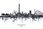 Blackpool England Skyline Art Print