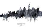 Santorini Skyline Art Print