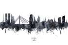 Riga Latvia Skyline Art Print