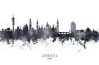 Zaragoza Spain Skyline Art Print