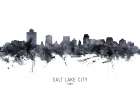 Salt Lake City Utah Skyline Art Print