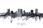 Fort Worth Texas Skyline Art Print