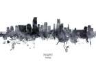 Miami Florida Skyline Art Print