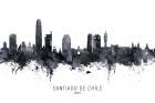 Santiago de Chile Skyline Art Print