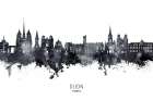 Dijon France Skyline Art Print