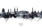 NArmes France Skyline Art Print