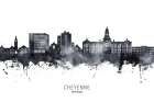 Cheyenne Wyoming Skyline Art Print