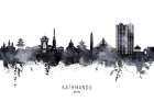 Kathmandu Nepal Skyline Art Print