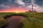Terp Inferno (Lighthouse Westerheversand) Art Print