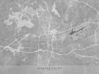 Map of Winston Salem (NC, USA) in gray vintage style Vintage Print