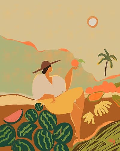 Farmer Guava Art Print