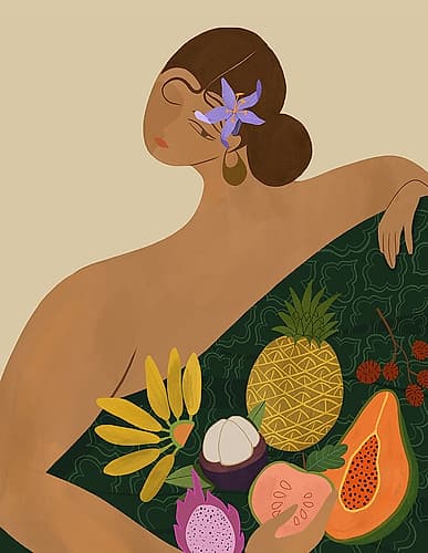 Fruit Seller Art Print