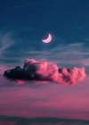 Moon and Cloud Art Print