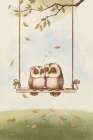 Owls in love Art Print