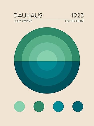 Bauhaus Mavi Daire Art Print
