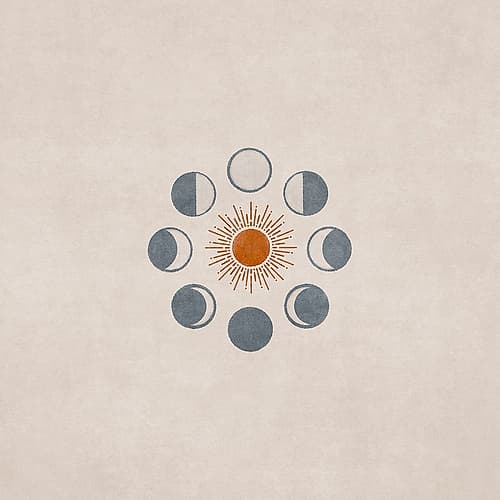 Bej Moon And Sun For Cases Minimalist Print