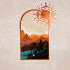 Window Desert Day And Sun Art Print