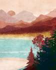 Lake Right Art Print