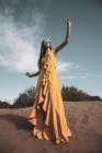 Woman In Yellow Dress Art Print