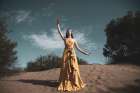 Woman In Yellow Dress Art Print