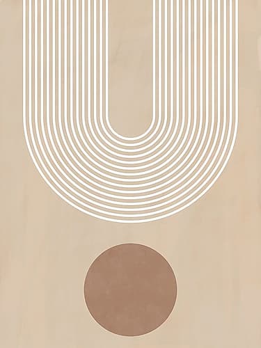 Beige Arc Poster No.3 Art Print