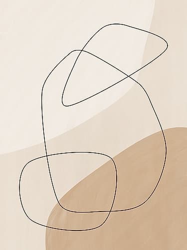 Graphic Shapes a Lines Poster Art Print