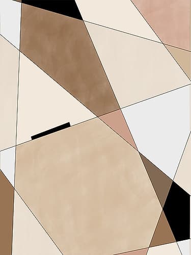 Geometric Beige art No.1 Art Print