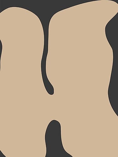 Graphic Beige Shapes Art Art Print