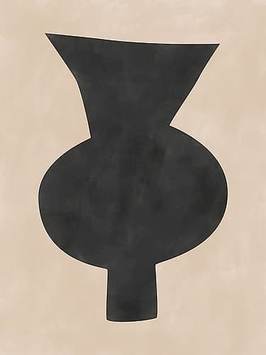Black Vase Artwork Art Print