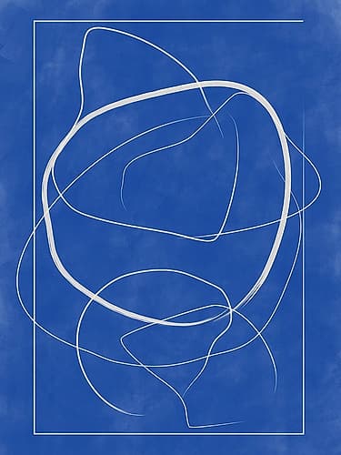 3X4 Aspectratio  Indigo1 Art Print