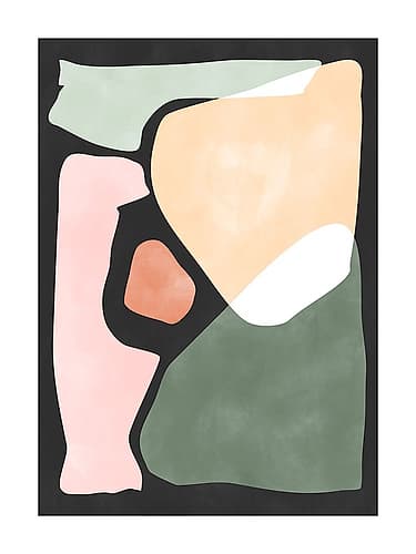 3X4 Aspectratio Pinkgreen30 Abstract Art Print