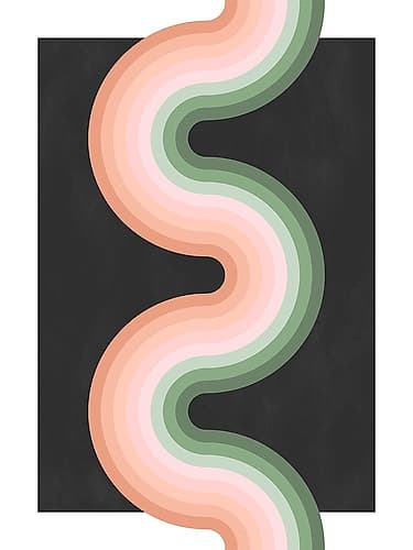 3X4 Aspectratio Pinkgreen31 Abstract Art Print