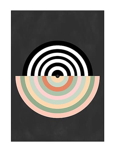 3X4 Aspectratio Pinkgreen33 Art Print