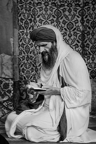 A Man Praying In The Mosque Figurative Print