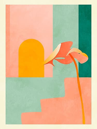Spaces 3 Treppe Art Print