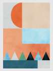 Spaces Bleu Dreieck Art Print