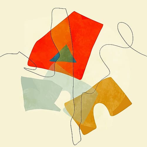 Shapesalines4 Art Print