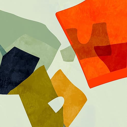 Shapesalines6 Abstract Art Print
