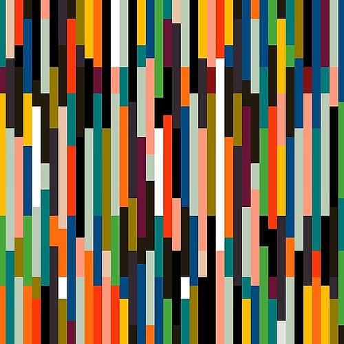 Stripes Retro Big Art abstrait reproduction
