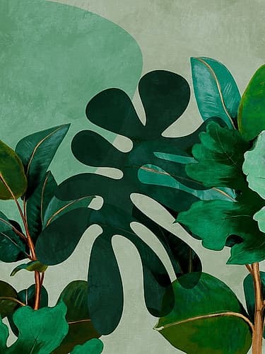 Leaves More 8 Kopie Art abstrait reproduction