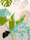Leaves Line Boho3 Kopie Art Print