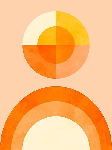 Spring Mid Rhapsody Orange 2 Minimalist Print