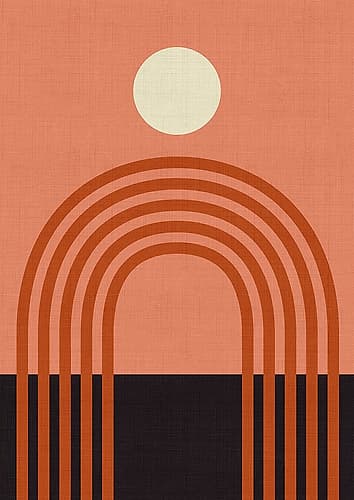 Geo Shapes Fall 21 Arc Abstract Art Print